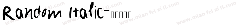 Random Italic字体转换